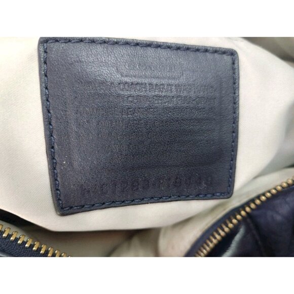 Coach Ashley Blue Patent Leather Satchel Handbag Purse F19449 - Picture 10 of 13